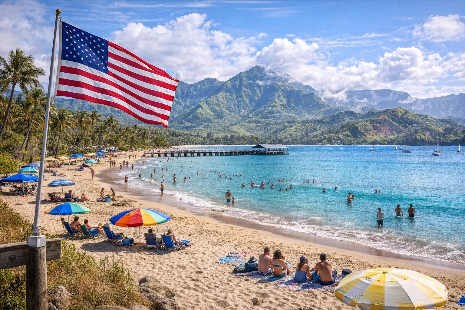 Hanalei Bay, Kauai, Hawaii