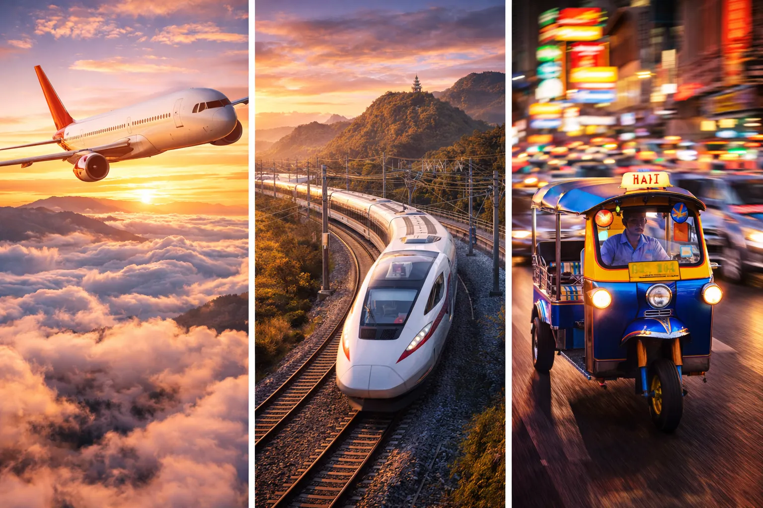 Modes of travel across landscapes