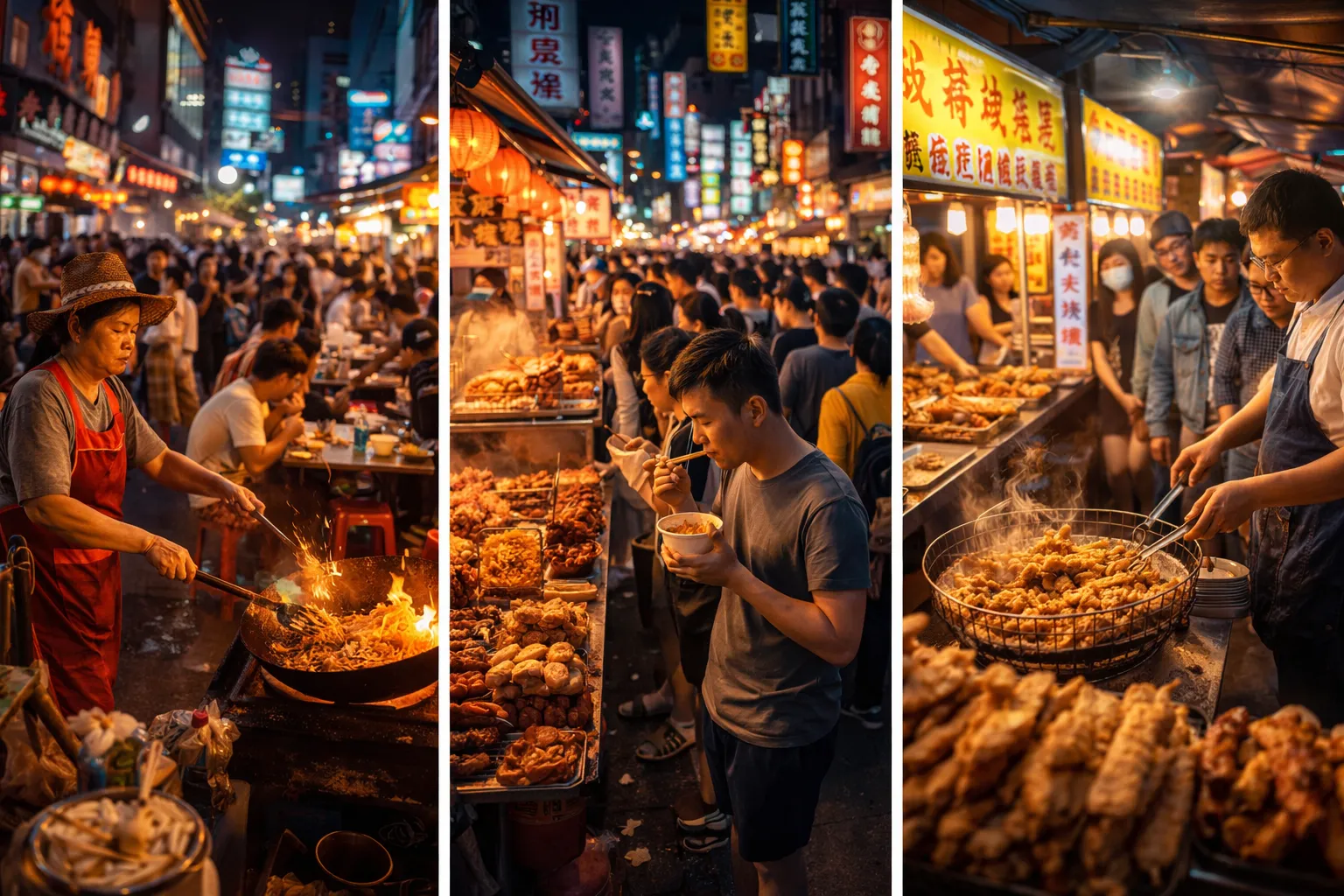 Vibrant night markets in Asia