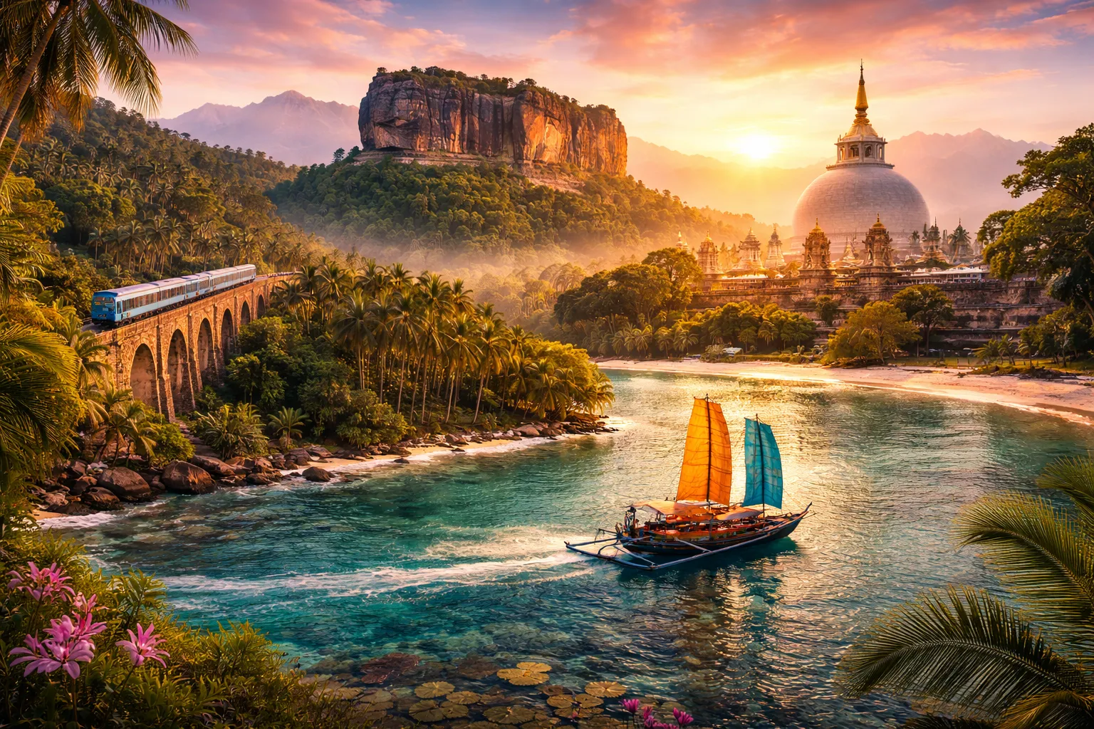 Sri Lanka's sunset beauty and landmarks